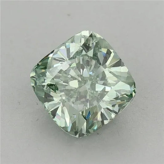 1.59ct Cushion modified Lab Grown Diamond (Colour Fancy Vivid Green, Clarity VS1, IGI Certified)