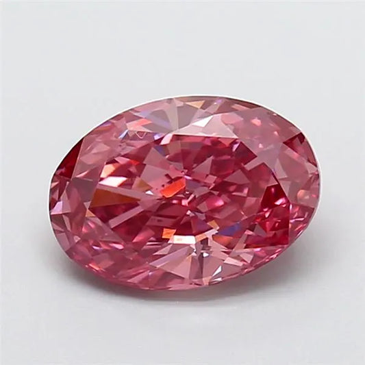 1.60ct Oval Lab Grown Diamond (Colour Fancy Vivid Pink, Clarity VS1, IGI Certified)