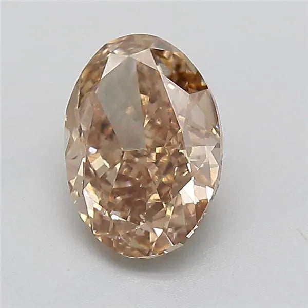 1.62ct Oval Lab Grown Diamond (Colour Fancy Light Brown, Clarity VVS2, IGI Certified)