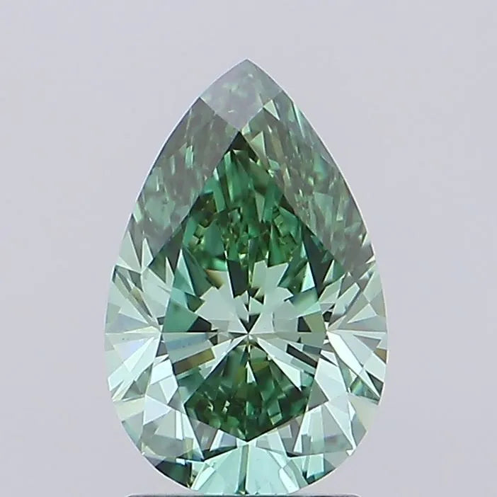 1.77ct Pear Lab Grown Diamond (Colour Fancy Vivid Green, Clarity VS1, IGI Certified)