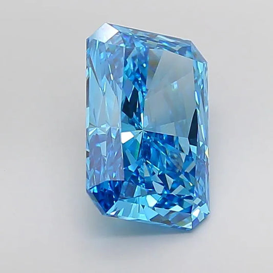 1.84ct Radiant Lab Grown Diamond (Colour Fancy Vivid Blue, Clarity VS2, IGI Certified)