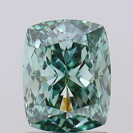 1.85ct Cushion modified Lab Grown Diamond (Colour Fancy Vivid Green, Clarity VVS2, IGI Certified)