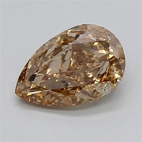 1.93ct Pear Lab Grown Diamond (Colour Fancy Light Brown, Clarity VS1, IGI Certified)
