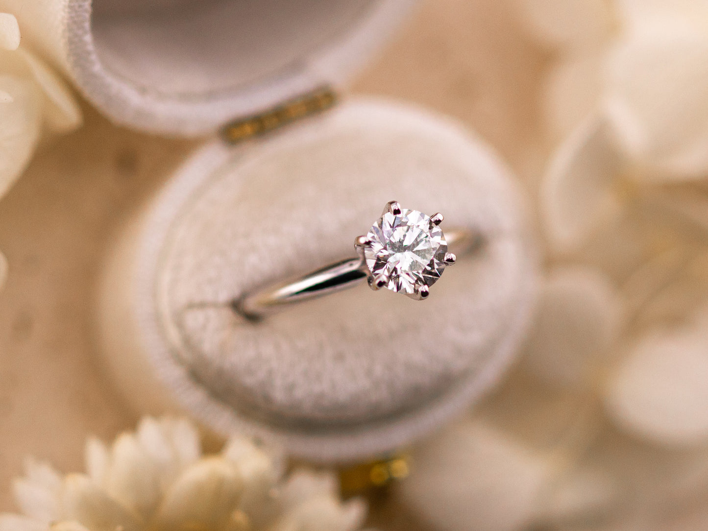 1.04ct Round Lab Diamond Solitaire Ring