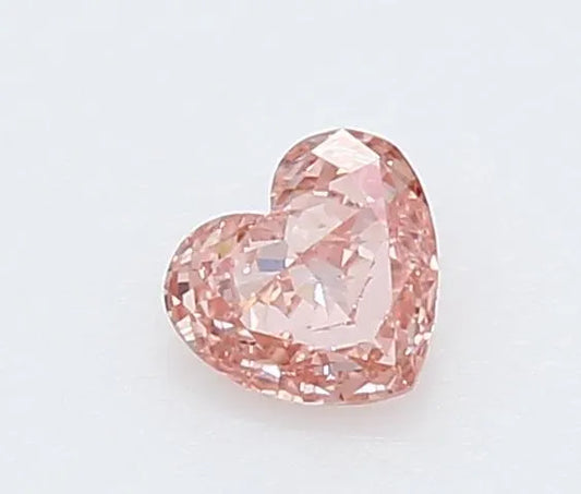 0.29ct Heart Lab Grown Diamond (Colour Fancy Vivid Pink, Clarity VS1, IGI Certified)