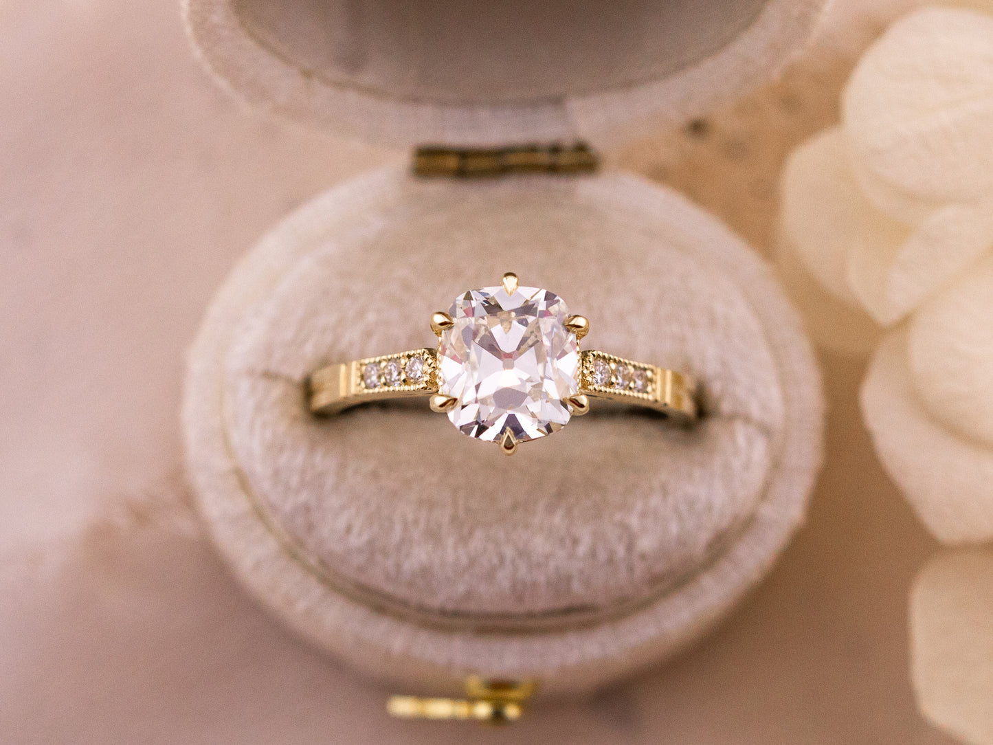 2.05ct old mine cut engagement ring - Iris