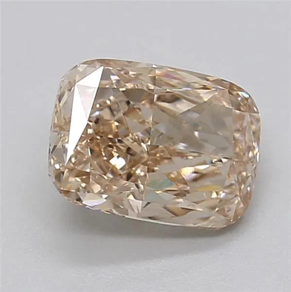 2.00ct Cushion modified Lab Grown Diamond (Colour Fancy Light Brown, Clarity VS1, IGI Certified)