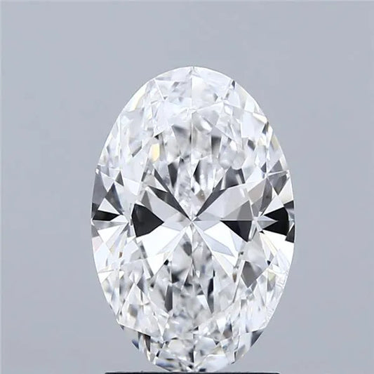2.00ct Oval Lab Grown Diamond (Colour D, Clarity SI1, IGI Certified)