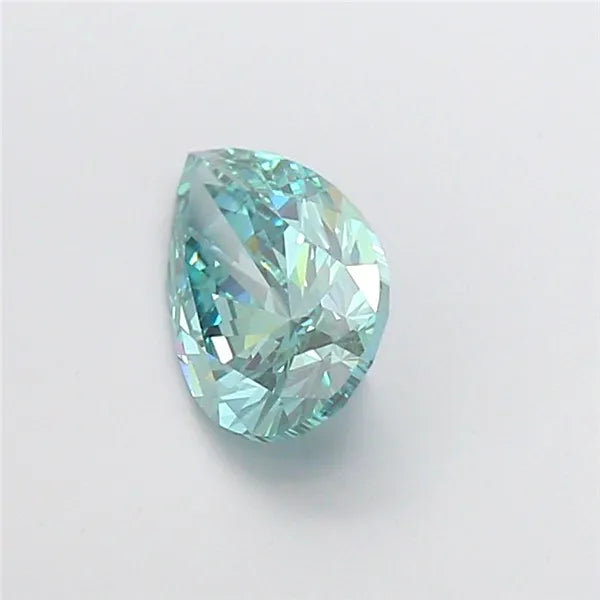 2.00ct Pear Lab Grown Diamond (Colour Fancy Vivid Blueish Green, Clarity VS1, IGI Certified)