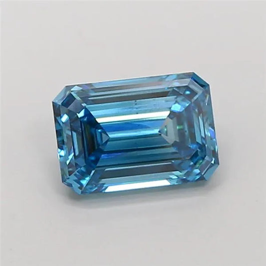 2.01ct Emerald Lab Grown Diamond (Colour Fancy Vivid Blue, Clarity VS2, IGI Certified)