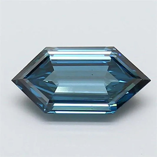 2.01ct Hexagonal Lab Grown Diamond (Colour Fancy Vivid Blue, Clarity VS2, IGI Certified)