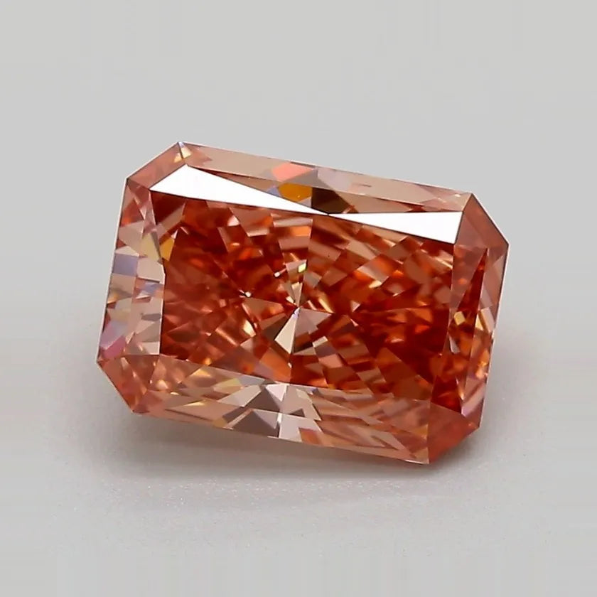 2.01ct Radiant Lab Grown Diamond (Colour Fancy Intense Brown Pink, Clarity VS1, IGI Certified)