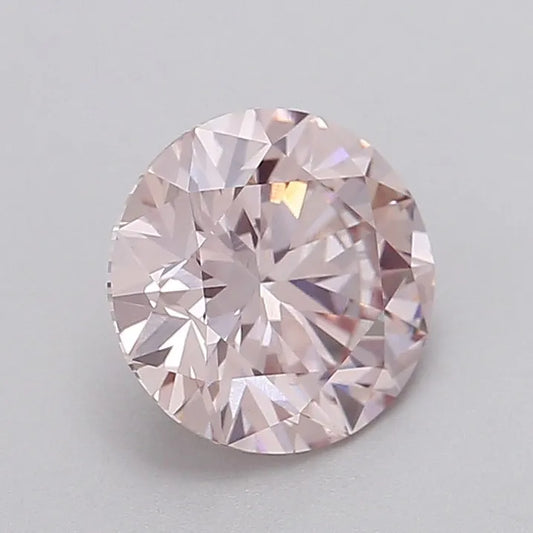 2.01ct Round Lab Grown Diamond (Colour Fancy Light Brownish Pink, Clarity VVS2, Cut ID, IGI Certified)