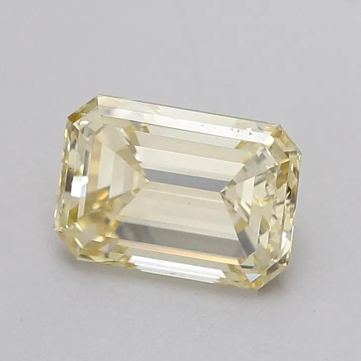 2.03ct Emerald Lab Grown Diamond (Colour Fancy Light Yellow, Clarity VS1, IGI Certified)