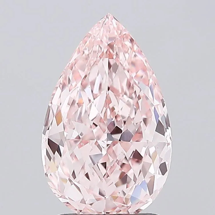2.03ct Pear Lab Grown Diamond (Colour Fancy Intense Pink, Clarity VVS2, IGI Certified)