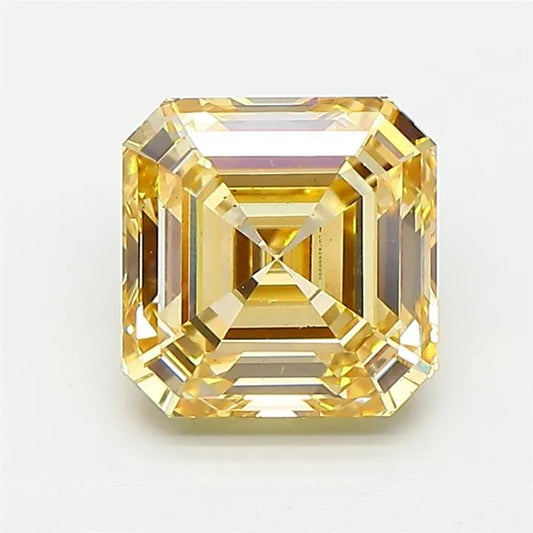 2.06ct Asscher Lab Grown Diamond (Colour Fancy Yellow, Clarity VS1, IGI Certified)