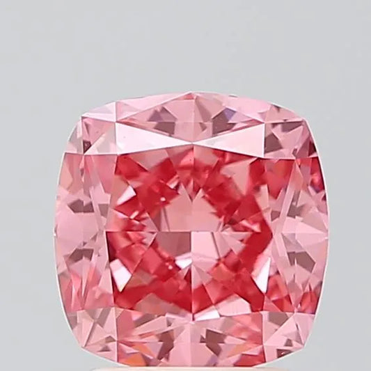 2.15ct Cushion modified Lab Grown Diamond (Colour Fancy Vivid Pink, Clarity VS1, IGI Certified)