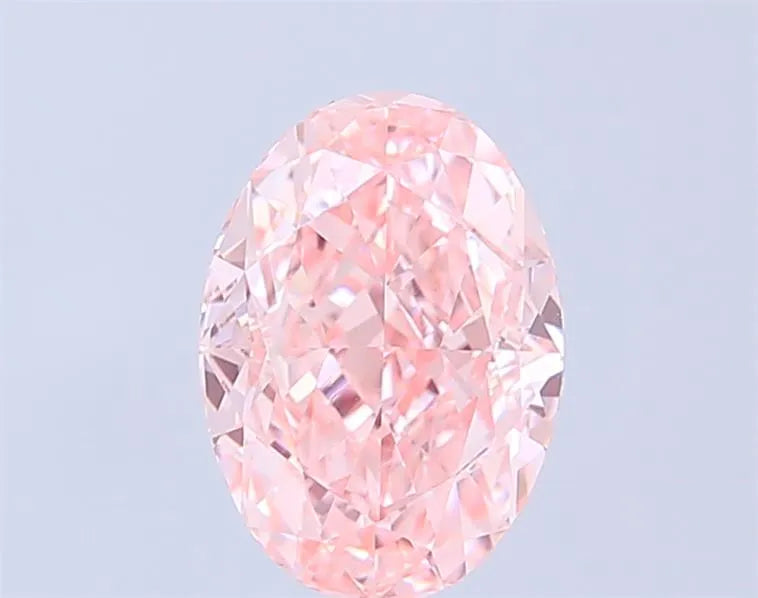 2.37ct Oval Lab Grown Diamond (Colour Fancy Vivid Pink, Clarity VVS2, IGI Certified)