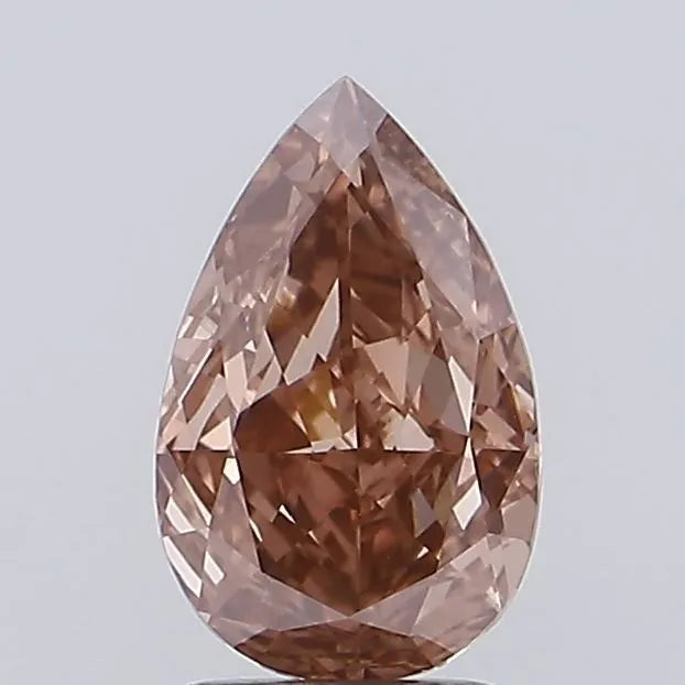 2.49ct Pear Lab Grown Diamond (Colour Fancy Light Pinkish Brown, Clarity VS1, IGI Certified)