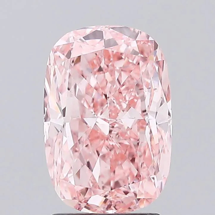 2.50ct Cushion modified Lab Grown Diamond (Colour Fancy Vivid Pink, Clarity VS1, IGI Certified)