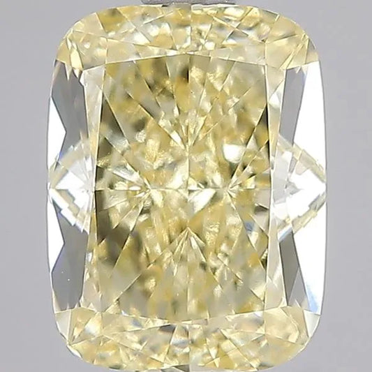 2.50ct Cushion modified Lab Grown Diamond (Colour Fancy Yellow, Clarity VS1, IGI Certified)