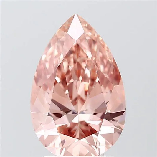 2.50ct Pear Lab Grown Diamond (Colour Fancy Brown, Clarity VS1, IGI Certified)