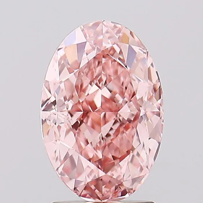 2.51ct Oval Lab Grown Diamond (Colour Fancy Vivid Pink, Clarity VVS2, IGI Certified)