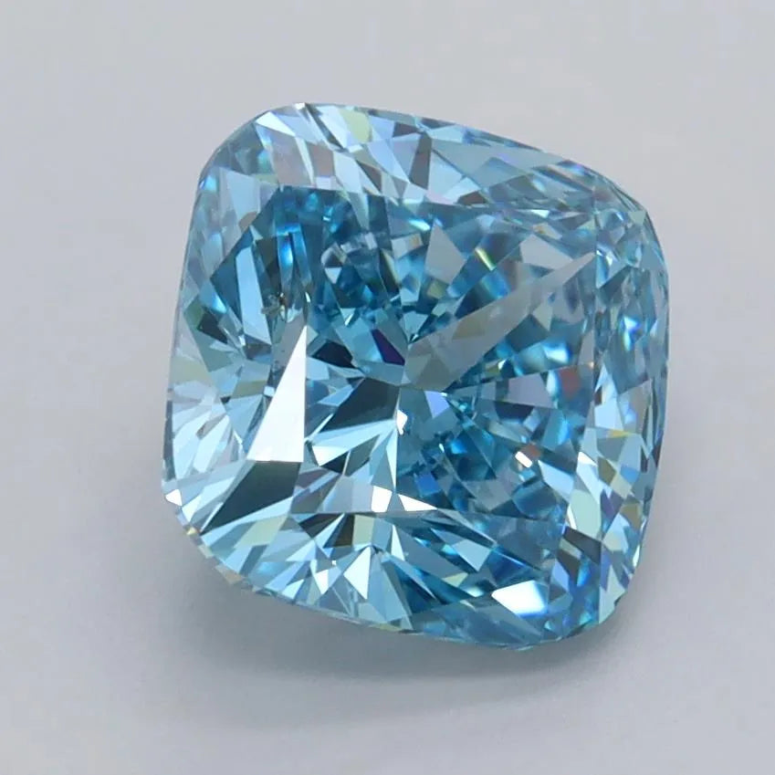 2.52ct Cushion modified Lab Grown Diamond (Colour Fancy Vivid Blue, Clarity VVS1, IGI Certified)