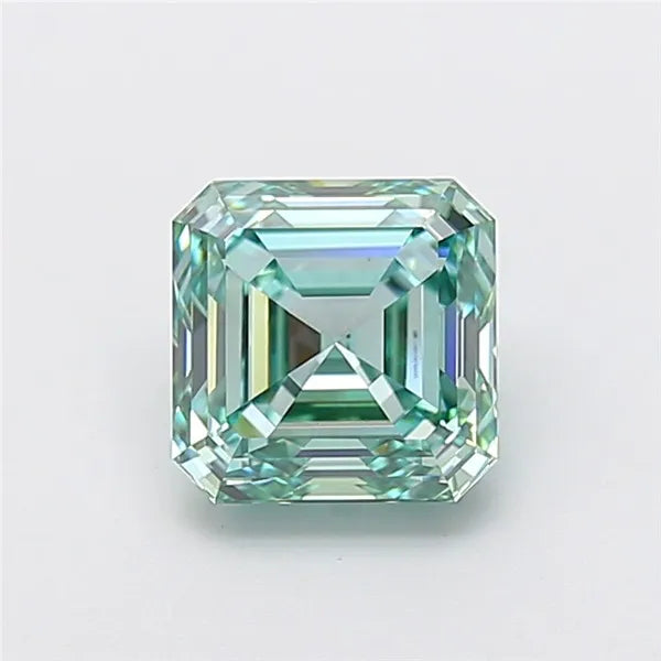 2.54ct Asscher Lab Grown Diamond (Colour Fancy Vivid Green, Clarity VS1, IGI Certified)