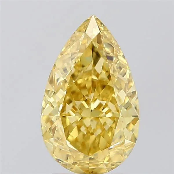 2.54ct Pear Lab Grown Diamond (Colour Fancy Vivid Yellow, Clarity VVS2, IGI Certified)