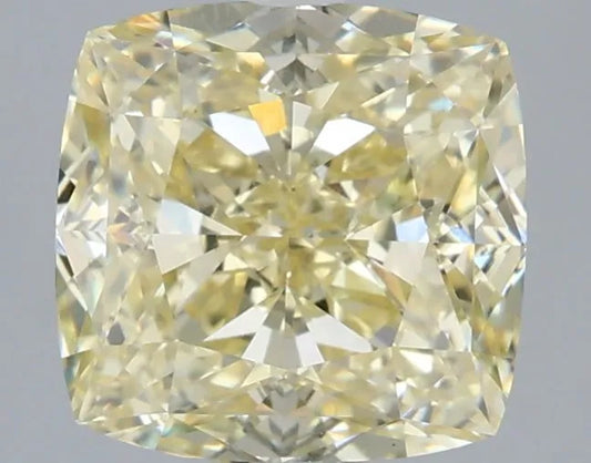 2.60ct Cushion modified Lab Grown Diamond (Colour Fancy Yellow, Clarity VS1, IGI Certified)