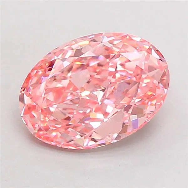 2.75ct Oval Lab Grown Diamond (Colour Fancy Vivid Pink, Clarity VVS2, IGI Certified)