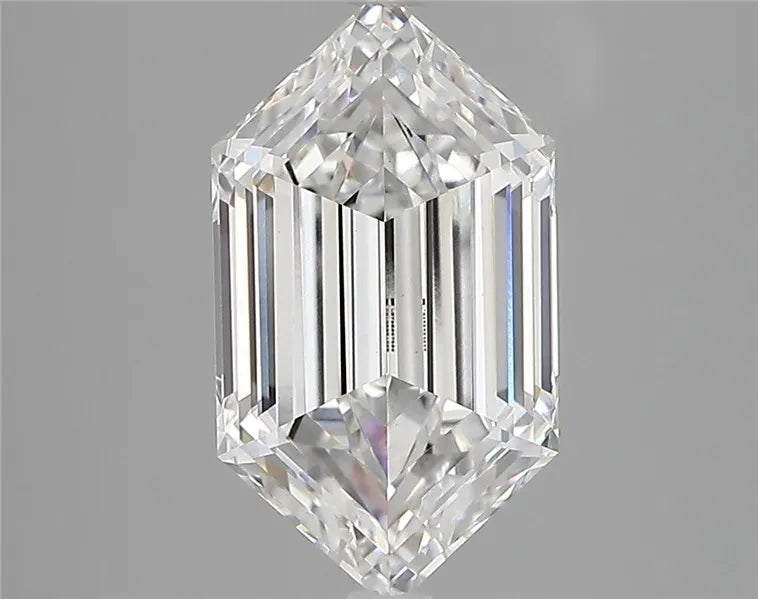 2.92ct Hexagonal Lab Grown Diamond (Colour D, Clarity VVS2, IGI Certified)