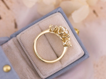 2.43ct Victorian three stone engagement ring