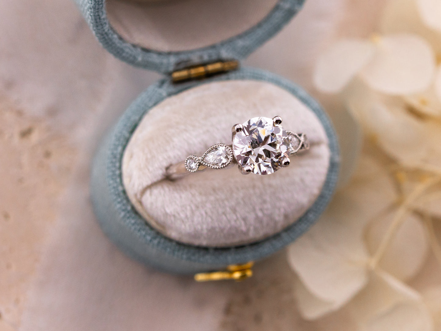 2.00ct Old European Cut Lab Diamond Ring