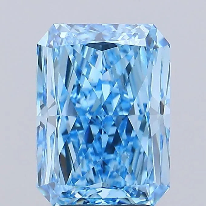 3.00ct Radiant Lab Grown Diamond (Colour Fancy Vivid Blue, Clarity VS1, IGI Certified)