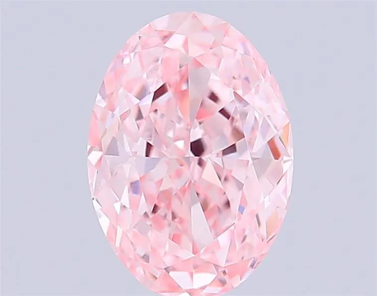 3.01ct Oval Lab Grown Diamond (Colour Fancy Intense Pink, Clarity VVS2, IGI Certified)