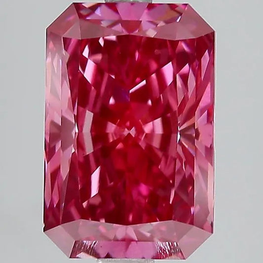 3.01ct Radiant Lab Grown Diamond (Colour Fancy Vivid Pink, Clarity VS1, IGI Certified)