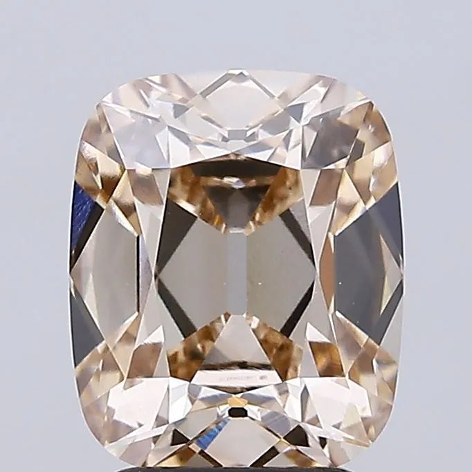 3.02ct Cushion brilliant Lab Grown Diamond (Colour Fancy Light Brown, Clarity VS1, IGI Certified)