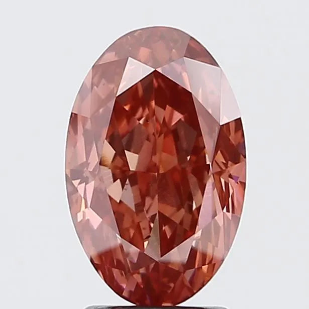 3.02ct Oval Lab Grown Diamond (Colour Fancy Vivid Pink, Clarity VS2, IGI Certified)