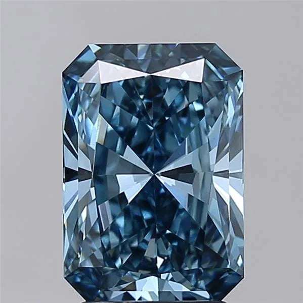 3.02ct Radiant Lab Grown Diamond (Colour Fancy Vivid Blue, Clarity VS1, IGI Certified)