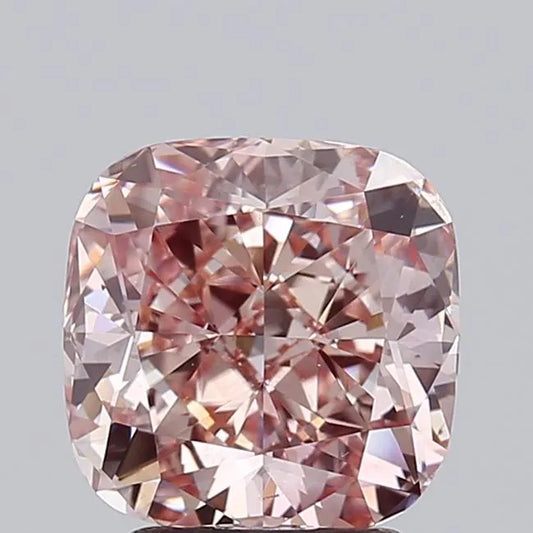 3.03ct Cushion modified Lab Grown Diamond (Colour Fancy Intense Pink, Clarity VS1, IGI Certified)