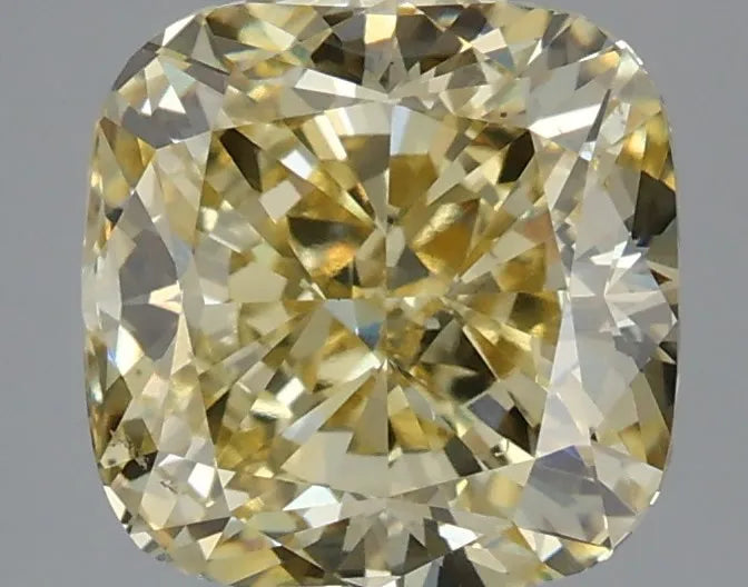 3.03ct Cushion modified Lab Grown Diamond (Colour Fancy Light Yellow, Clarity VS2, IGI Certified)