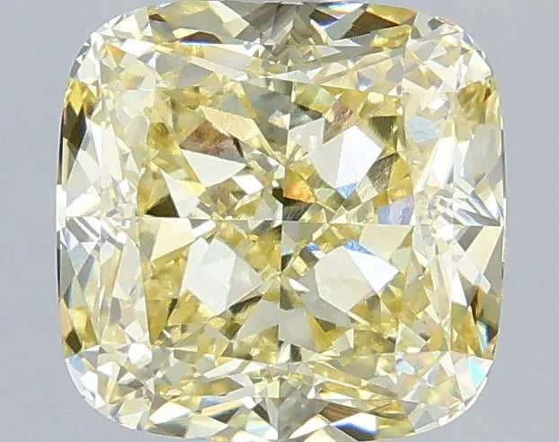 3.03ct Cushion modified Lab Grown Diamond (Colour Fancy Light Yellow, Clarity VVS2, IGI Certified)