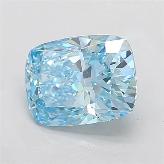 3.03ct Cushion modified Lab Grown Diamond (Colour Fancy Vivid Blue, Clarity VS1, IGI Certified)