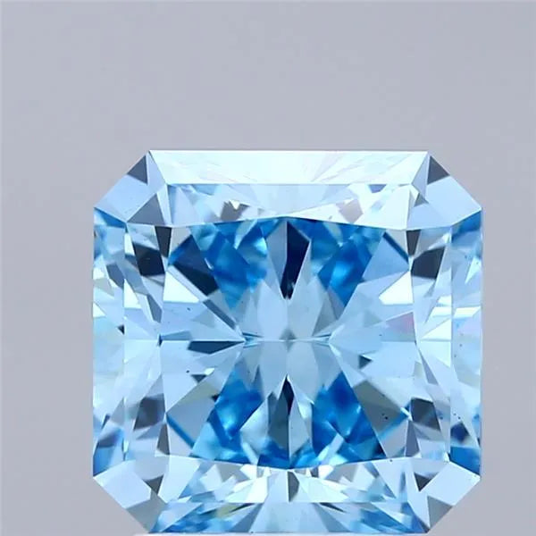 3.03ct Square radiant Lab Grown Diamond (Colour Fancy Vivid Blue, Clarity VS1, IGI Certified)