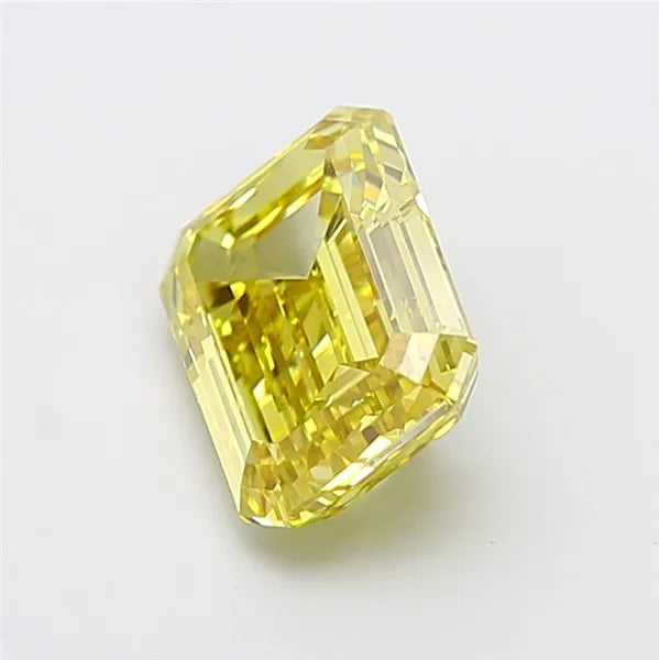 3.06ct Emerald Lab Grown Diamond (Colour Fancy Intense Yellow, Clarity VVS2, IGI Certified)