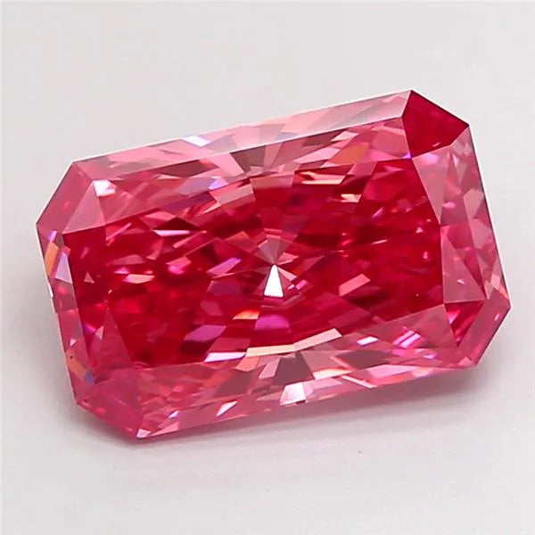 3.06ct Radiant Lab Grown Diamond (Colour Fancy Vivid Pink, Clarity VS1, IGI Certified)