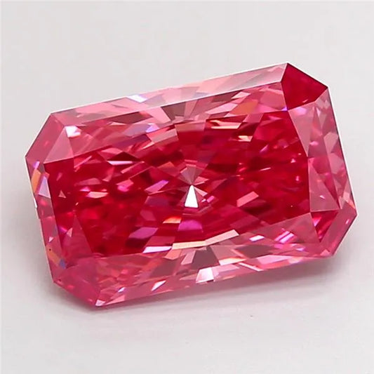 3.06ct Radiant Lab Grown Diamond (Colour Fancy Vivid Pink, Clarity VS1, IGI Certified)