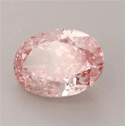 3.08ct Oval Lab Grown Diamond (Colour Fancy Vivid Pink, Clarity VS1, IGI Certified)